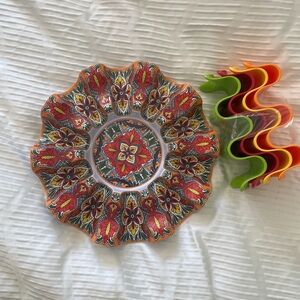 Prepara TacoDish Serving Tray w individual holders Melamine Durable 2 in set